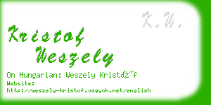 kristof weszely business card